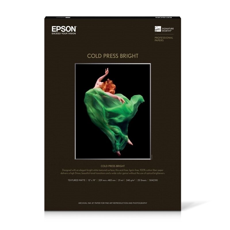 Epson S042308 Fine Art Signature Worthy Cold Press Bright A4 25 Sheets