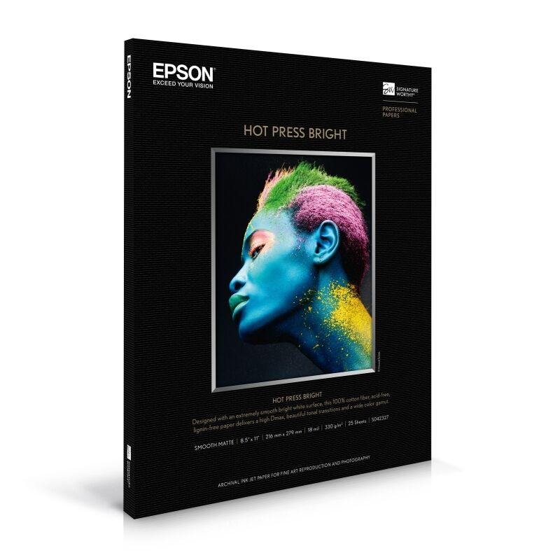 Epson S042330 Fine Art Signature Worthy Hot Press Bright A3+ 25 Sheets
