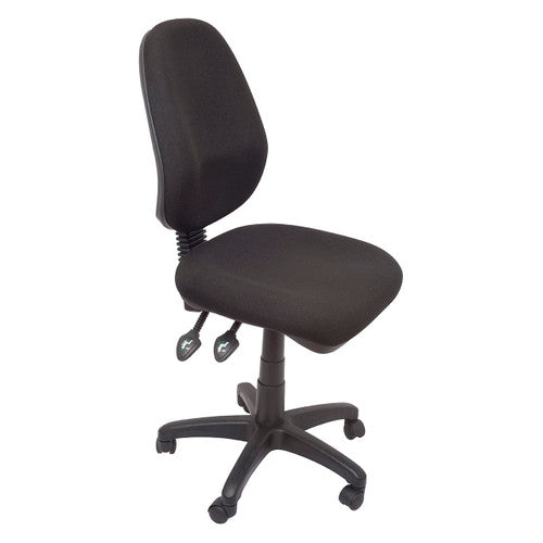 Rapidline EG100CH Heavy Duty High Back Commercial Grade Operator Chair Black Fabric
