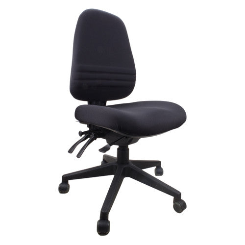 Rapidline Endeavour Pro High Back Operator Chair Black Fabric