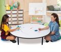 Dry Erase Collaborative Table Round 110cm Diameter 30cm High Floor Height