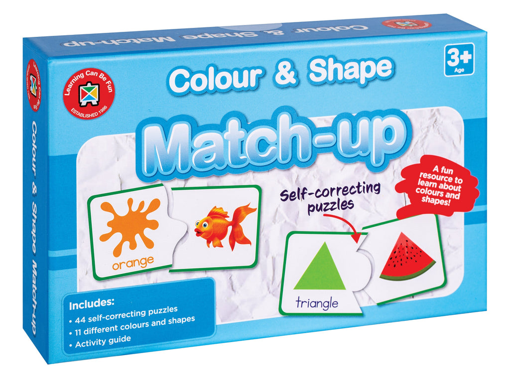 Colour and Shape Match Up Self Correcting Puzzles 11 Colours Shapes
