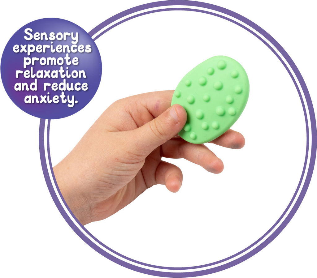 Sensory Sprouts Textured Calming Stones Set of 18 Bright