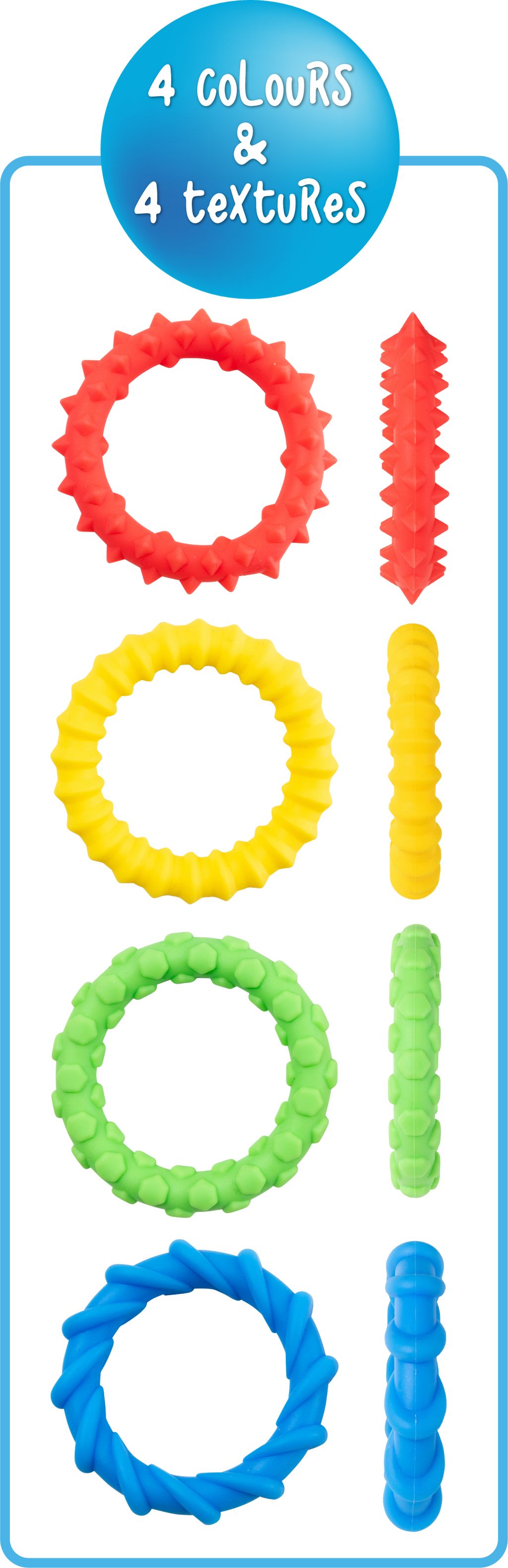 Sensory Sprouts Textured Fidget Bracelets Set