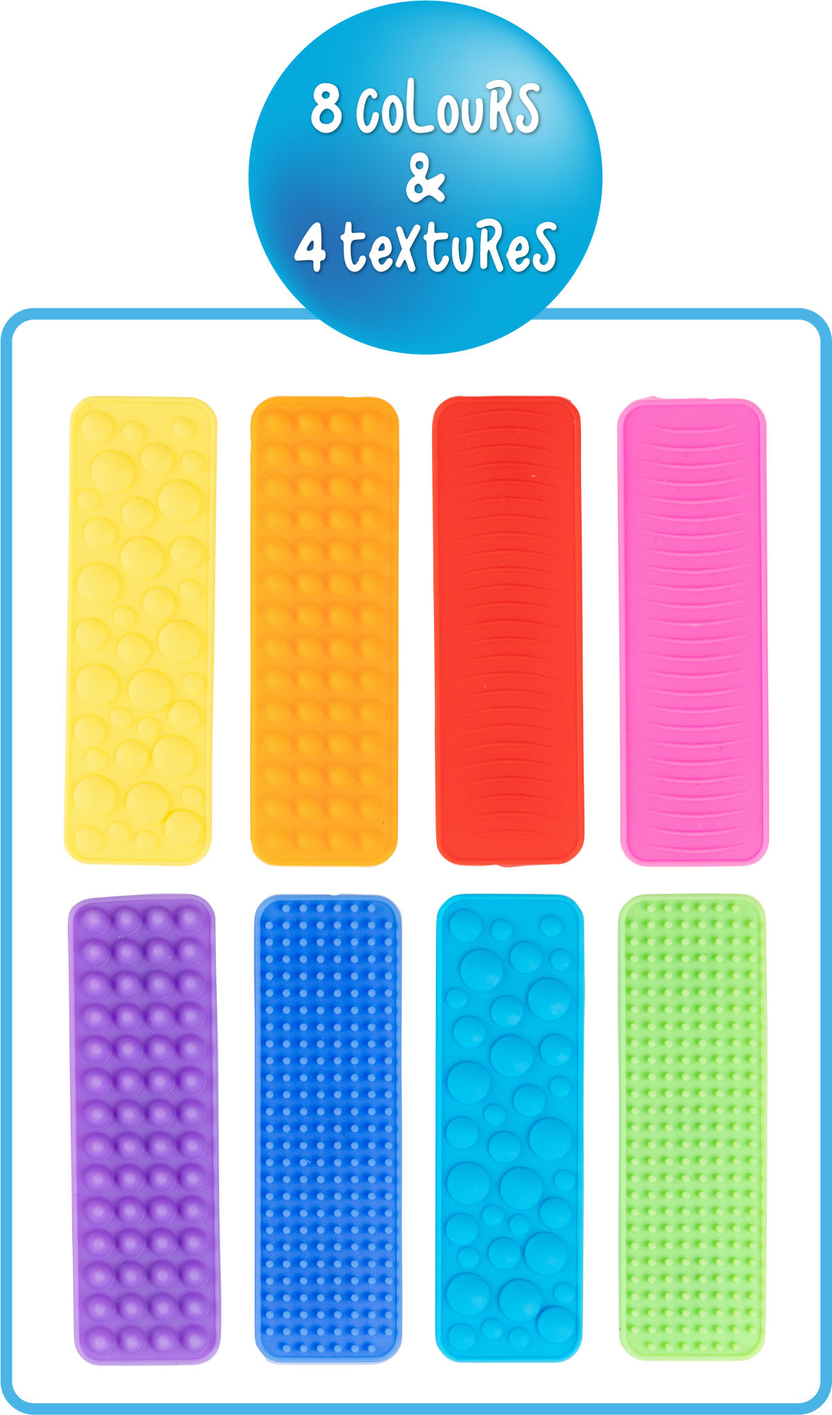 Sensory Sprouts Textured Fidget Strips Set of 8