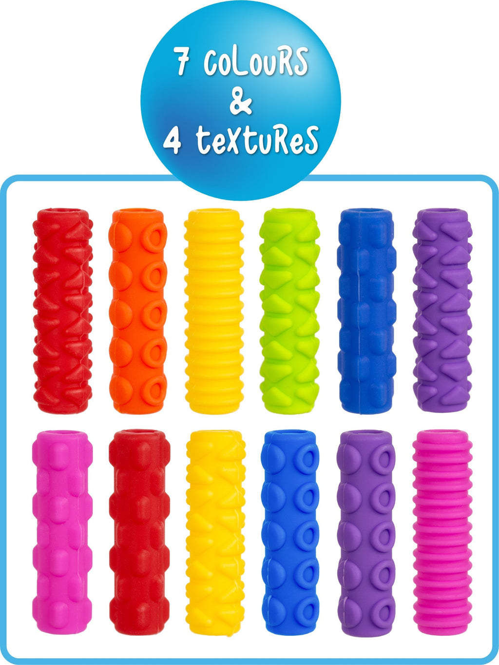Sensory Sprouts Textured Pencil Grips Set of 28