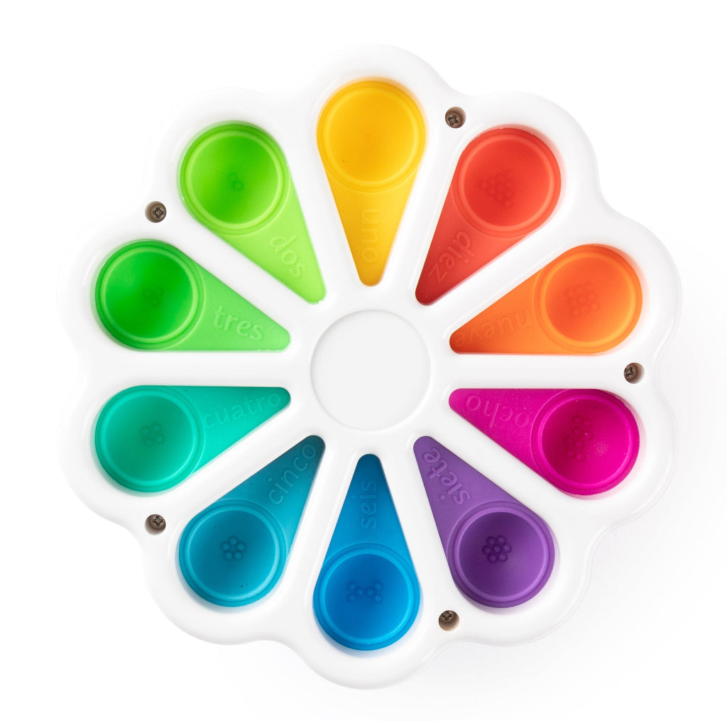Sensory Sprouts Pop-It Wheel Bilingual Numbers