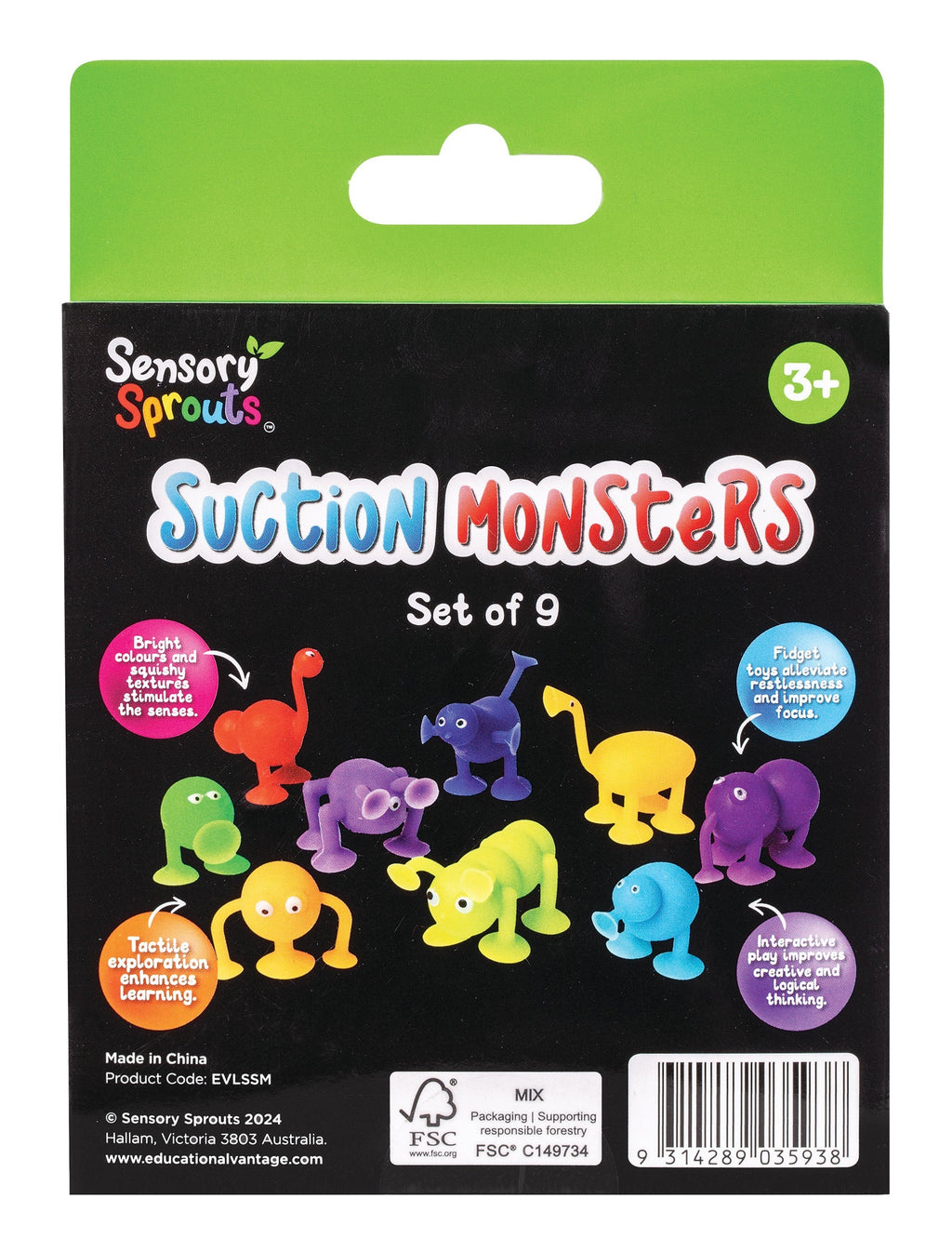 Sensory Sprouts Suction Monsters