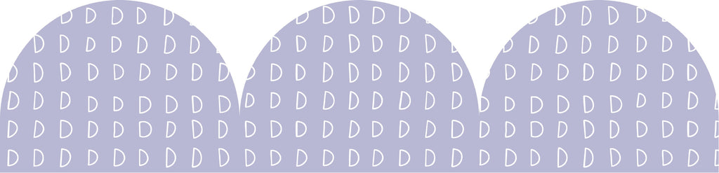Learning Can Be Fun Lilac Patterned Rolled Scalloped Border 15.24m