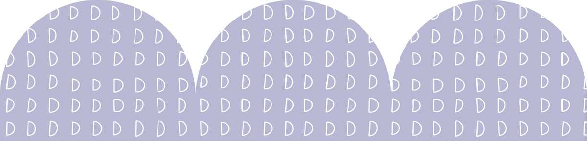 Learning Can Be Fun Lilac Patterned Rolled Scalloped Border 15.24m
