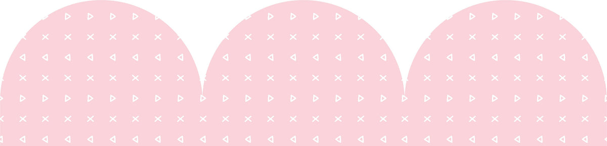 Learning Can Be Fun Pink Patterned Rolled Scalloped Border 15.24m