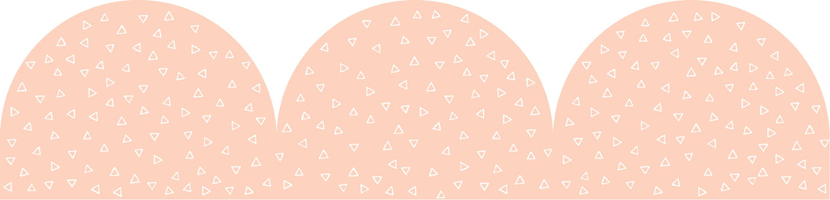 Learning Can Be Fun Peach Patterned Rolled Scalloped Border 15.24m