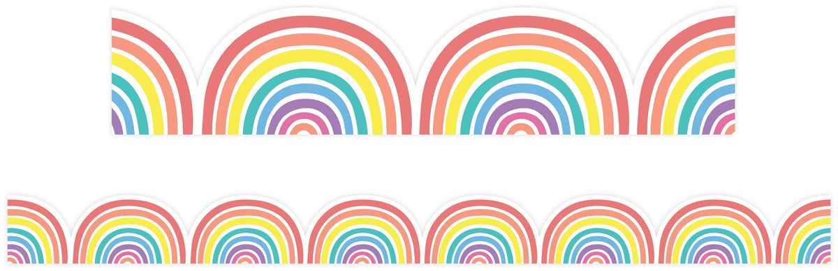 Learning Can Be Fun Rainbow Die-cut Classroom Border Pack of 12