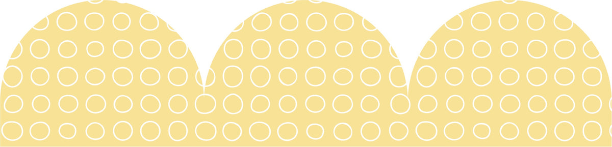 Learning Can Be Fun Yellow Patterned Rolled Scalloped Border 15.24m