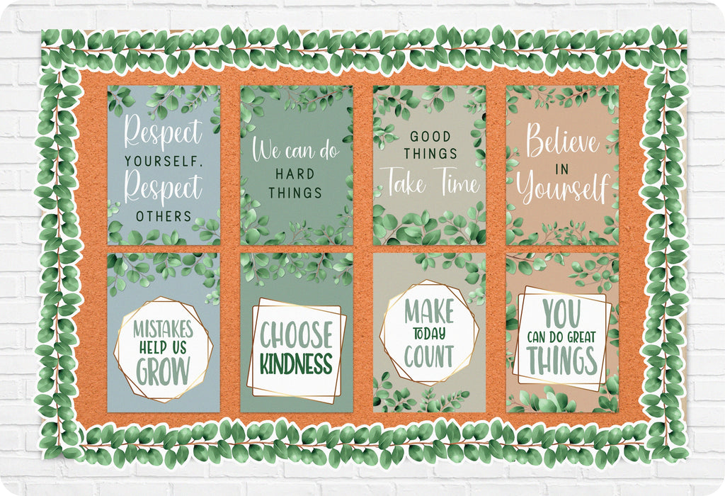 Learning Can Be Fun Eucalyptus Essentials Motivational Poster Set of 8