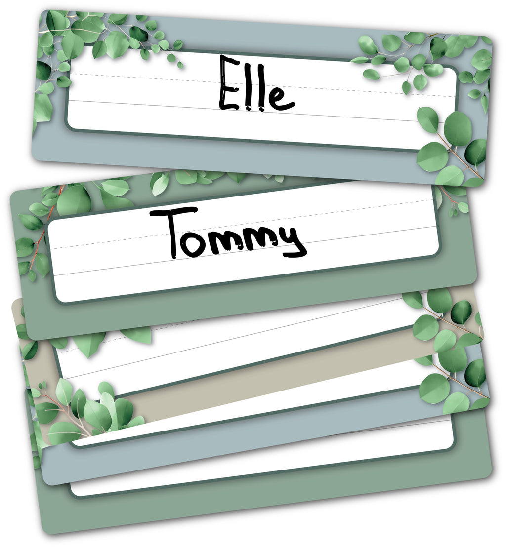 Learning Can Be Fun Eucalyptus Essentials Adhesive Name Plates Pack of 30
