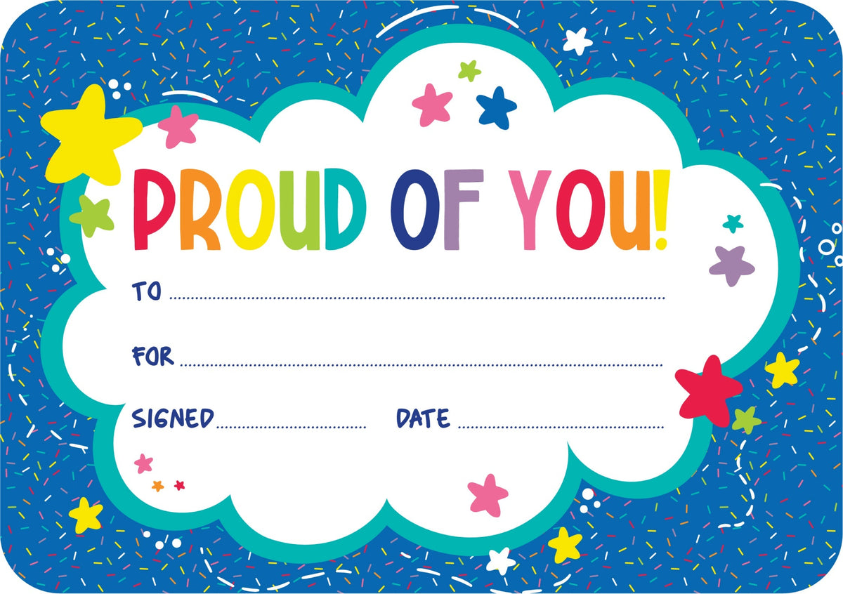 Learning Can Be Fun Giggle & Grow Proud of You Certificates Pack of 30