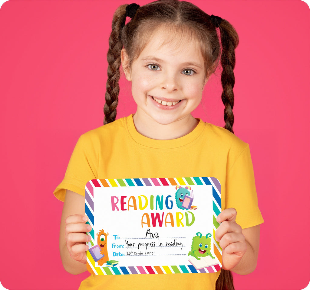 Learning Can Be Fun Giggle & Grow Reading Award Certificates Pack of 30