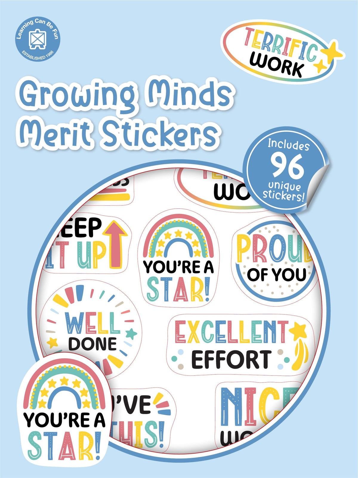 Learning Can Be Fun Growing Minds Merit Sticker Book 96 Stickers