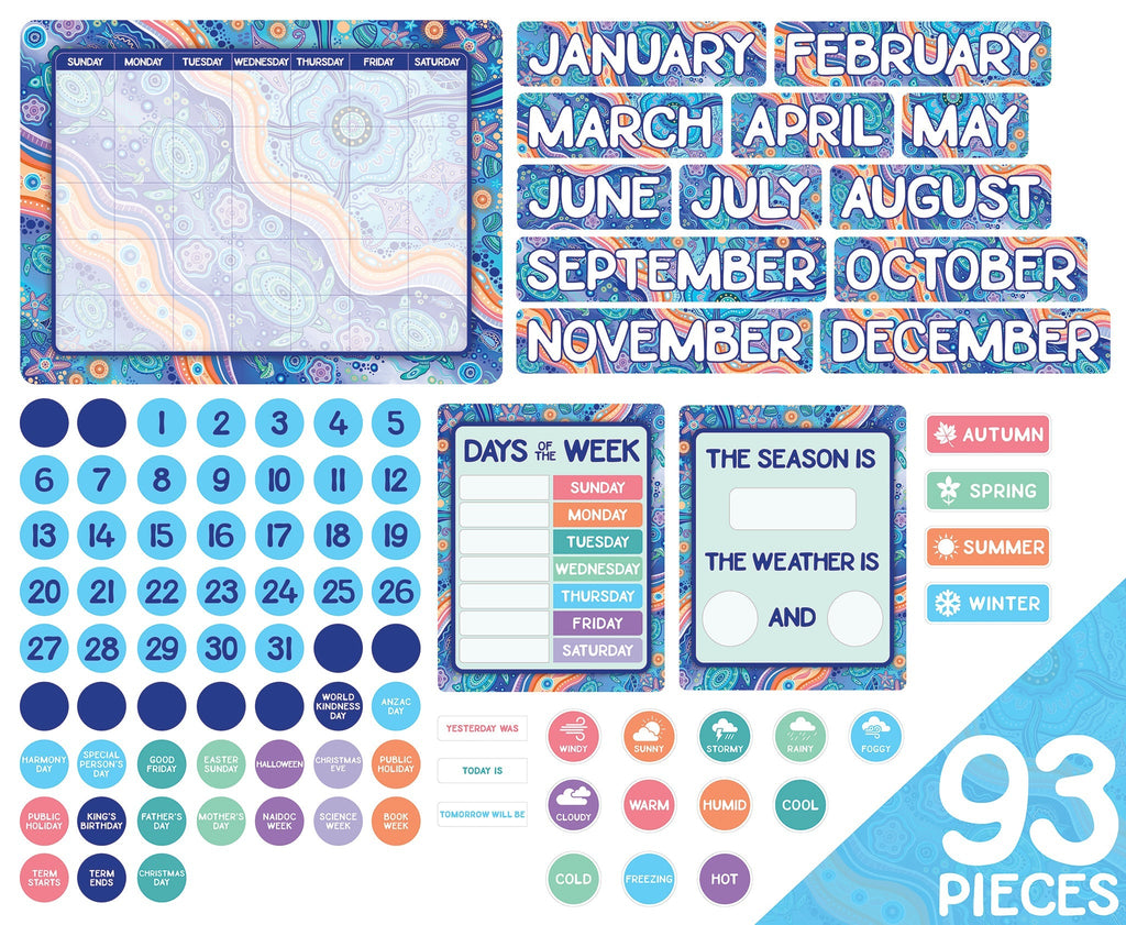 Learning Can Be Fun Ocean Country Calendar Bulletin Board Set