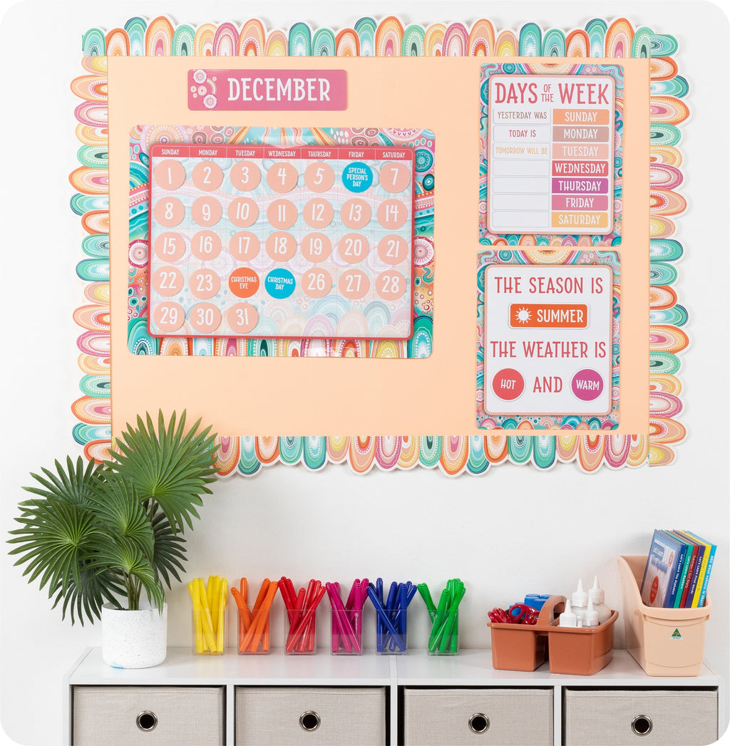 Learning Can Be Fun Sacred Country Calendar Bulletin Board Set