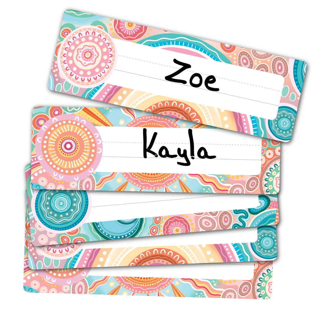 Learning Can Be Fun Sacred Country Adhesive Name Plates Pack of 30