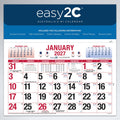 Easy2C Calendar 2027 Magnetic