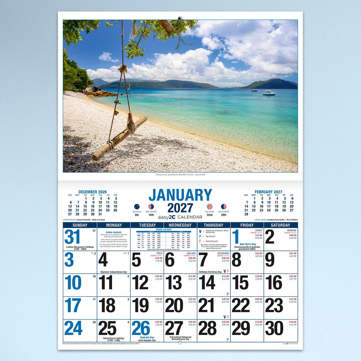 Easy2C Calendar 2027 Stitched A4