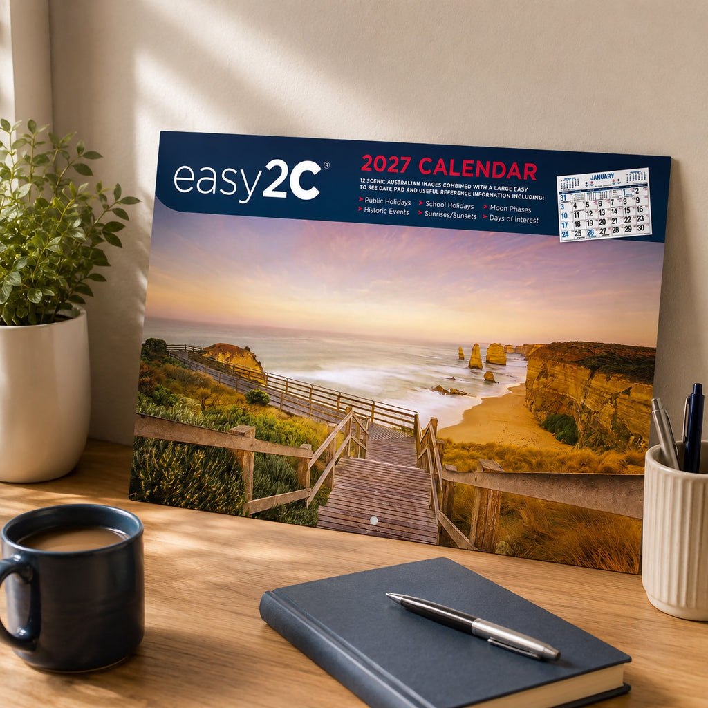 Easy2C Calendar 2027 Stitched A4