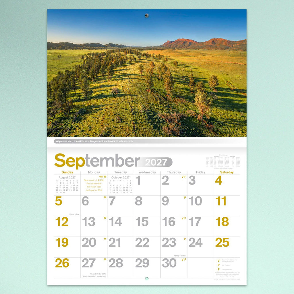 Easy2C A4 Stitched Calendar 2027 Reflections Of Australia
