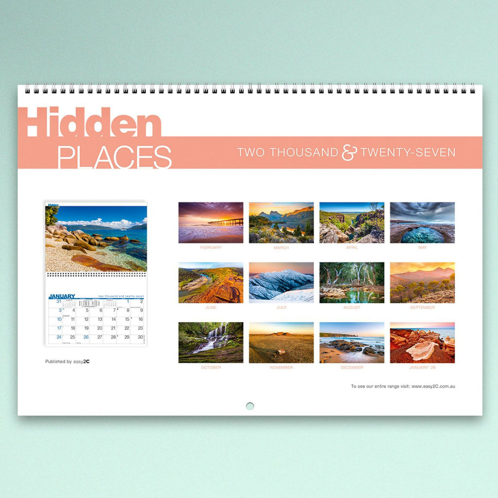 Easy2C Calendar 2027 Wiro Hidden Places 337 x 240mm