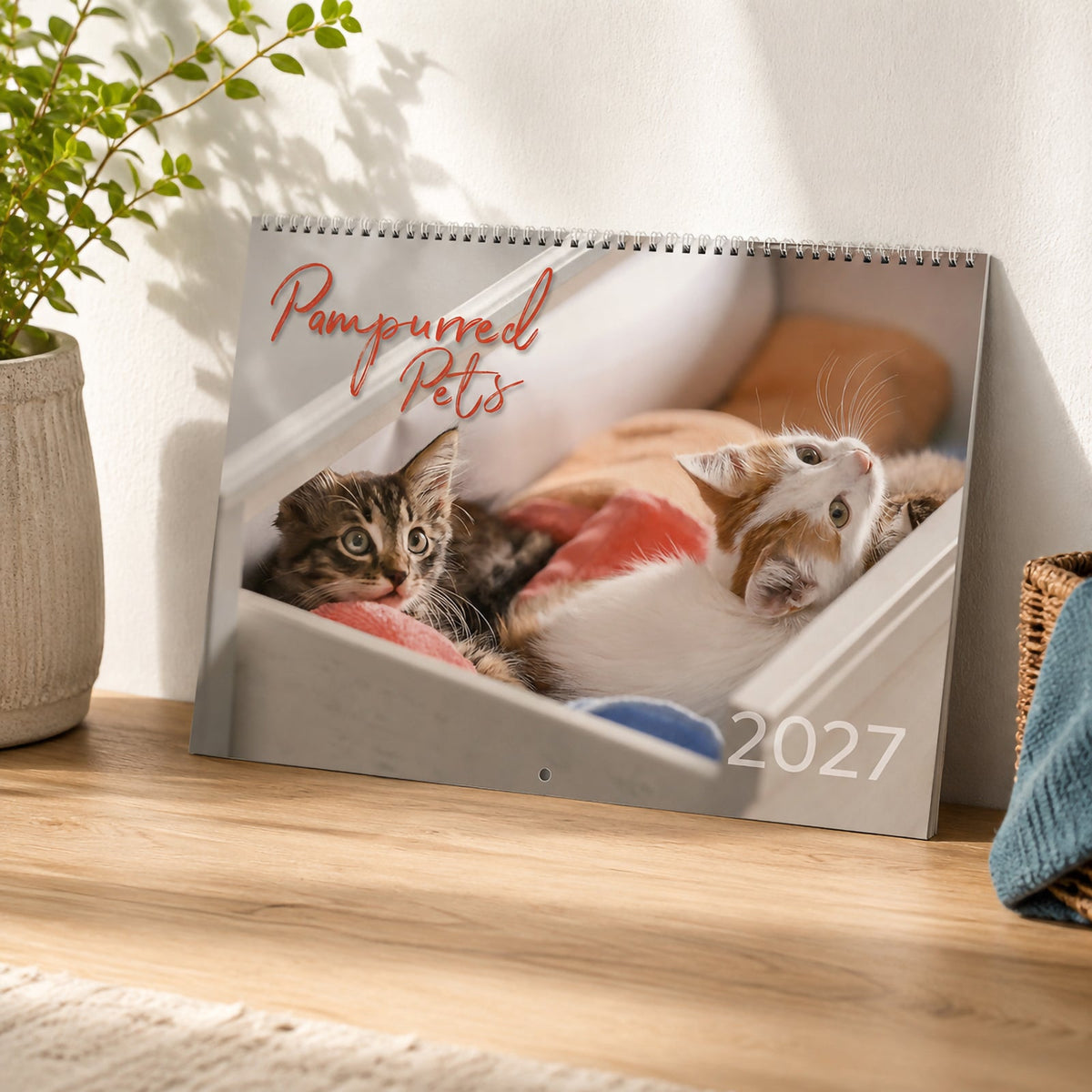 Easy2C Calendar 2027 Wiro Pampurred Pets 337 x 240mm
