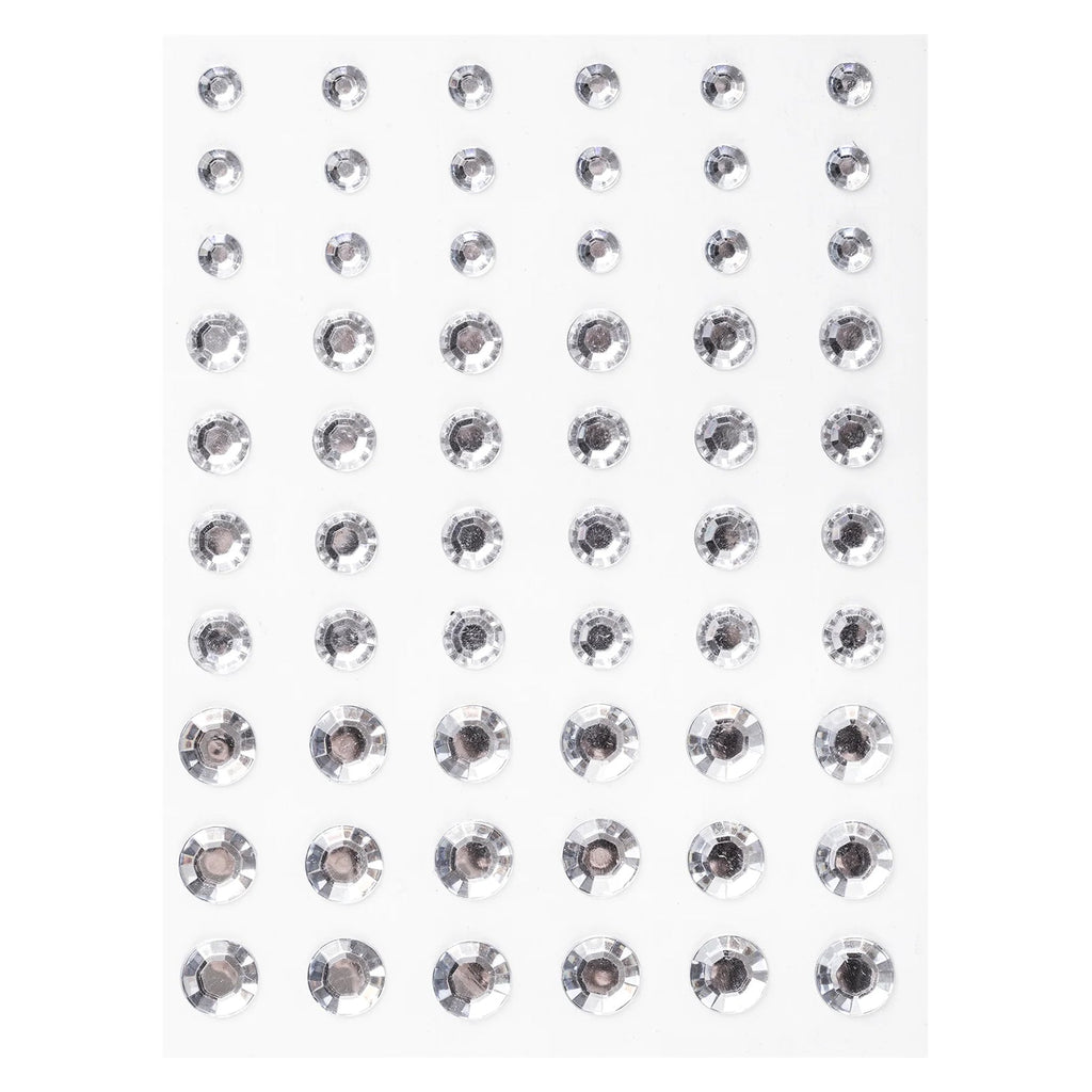 Educational Colours Adhesive Gems Clear Pack 60