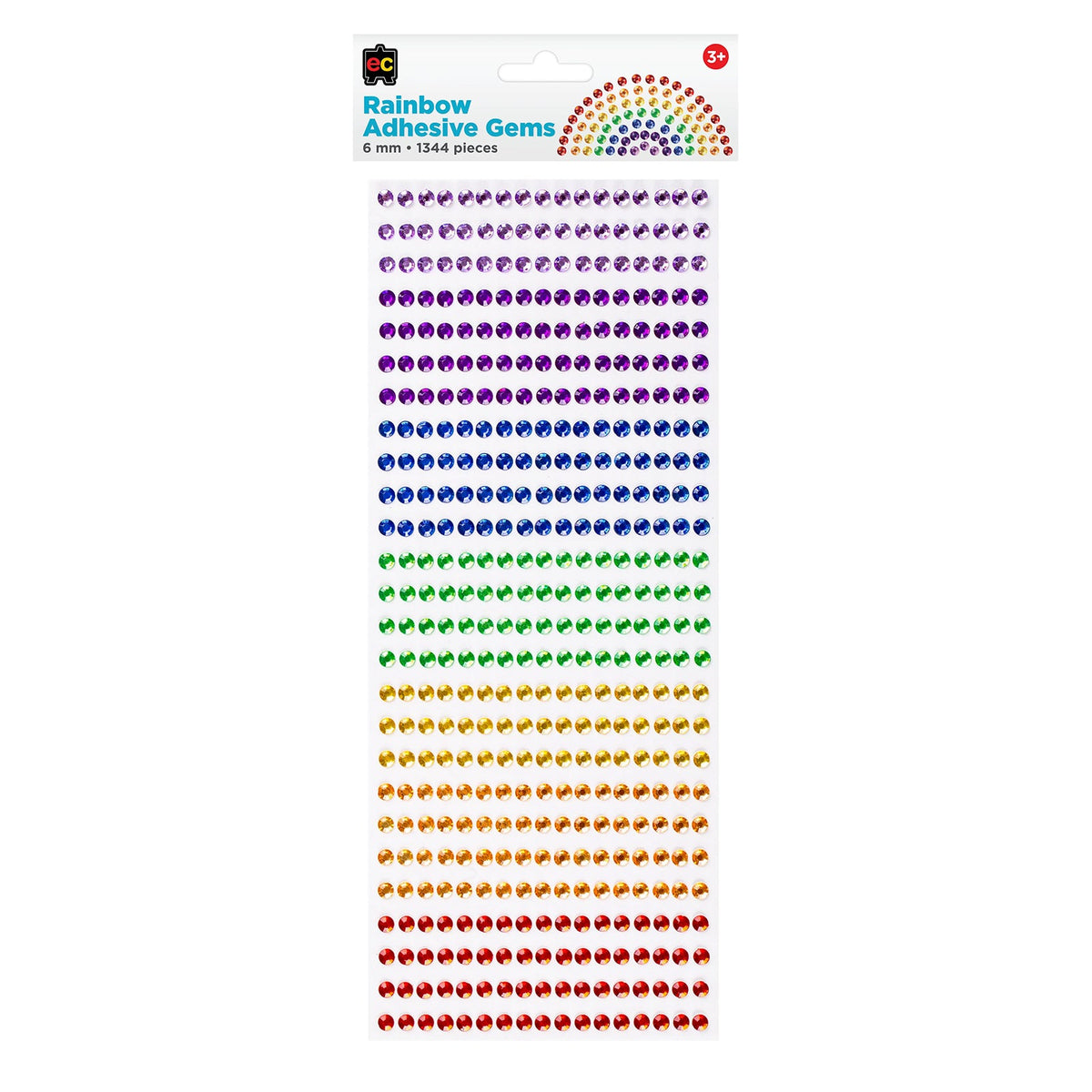 Educational Colours Adhesive Gems Rainbow Pack 1344