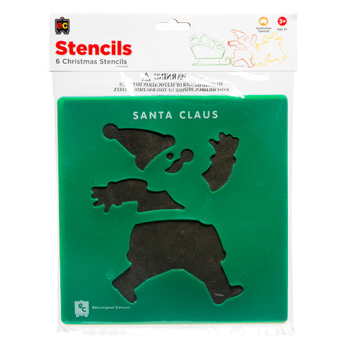 Educational Colours Christmas Stencils Set of 6