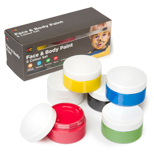 Educational Colours Face and Body Paint 50ml Set of 6