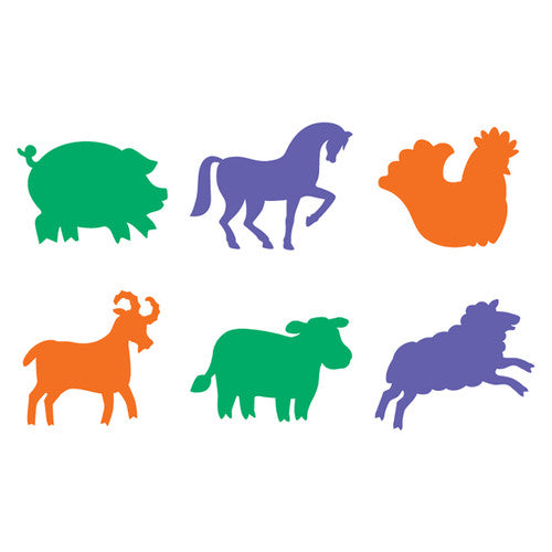 Educational Colours Farmyard Animals Stencils Set of 6