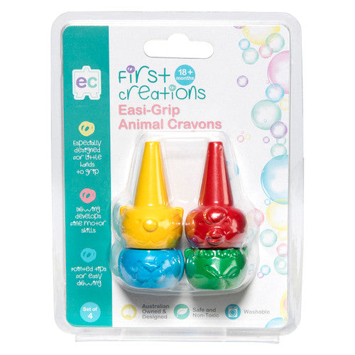 Educational Colours First Creations Easi-Grip Animal Crayons Set of 4