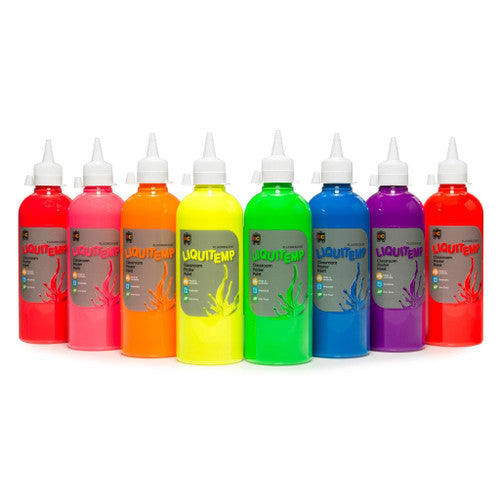 Educational Colours Fluorescent Liquitemp Poster Paint 500ml Pink