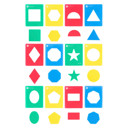 Educational Colours Geometric Stencils Set of 12