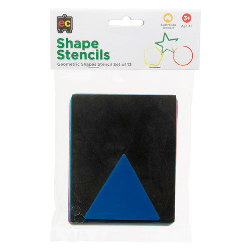 Educational Colours Geometric Stencils Set of 12