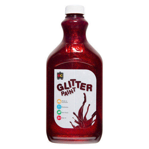 Educational Colours Glitter Paint 2L Red
