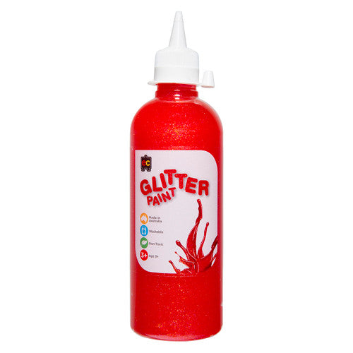 Educational Colours Glitter Paint 500ml Pink