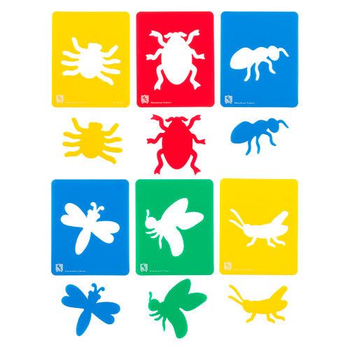 Educational Colours Insects Stencils Set of 6