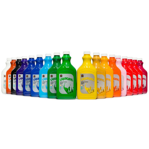 Educational Colours Liquicryl Junior Student Acrylic Paint 2L Yellow Ochre