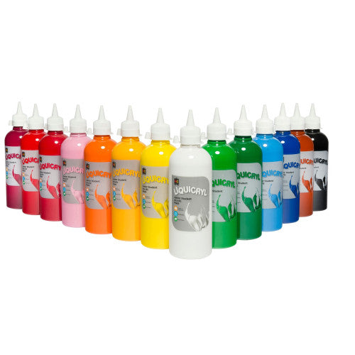Educational Colours Liquicryl Junior Student Acrylic Paint 500ml Crimson