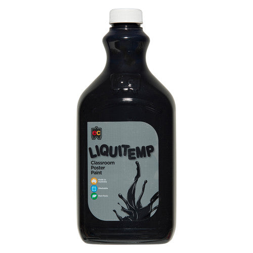 Educational Colours Liquitemp Classroom Poster Paint 2L Black