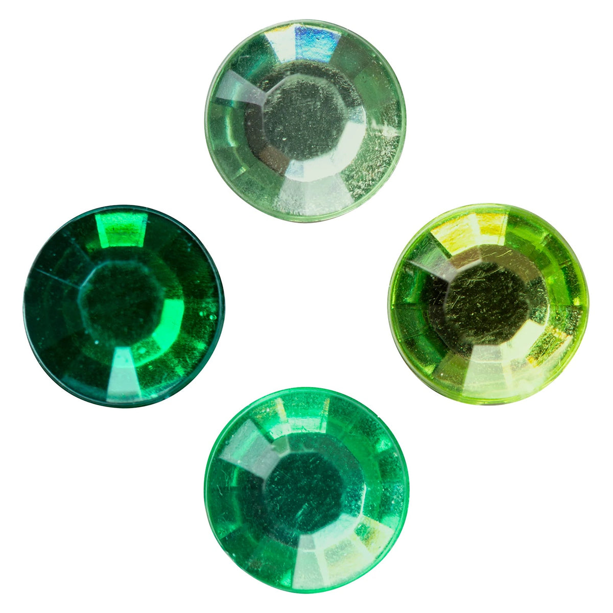Educational Colours Mixed Adhesive Gems Green Pack 504