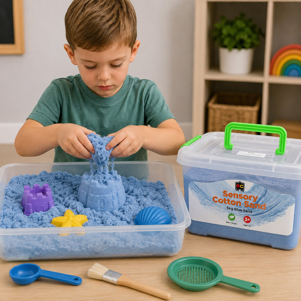 Sensory Cotton Sand 5kg Blue