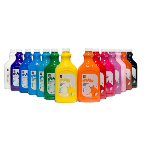 Educational Colours Splash Classroom Acrylic Paint 2L Poppy (Magenta)